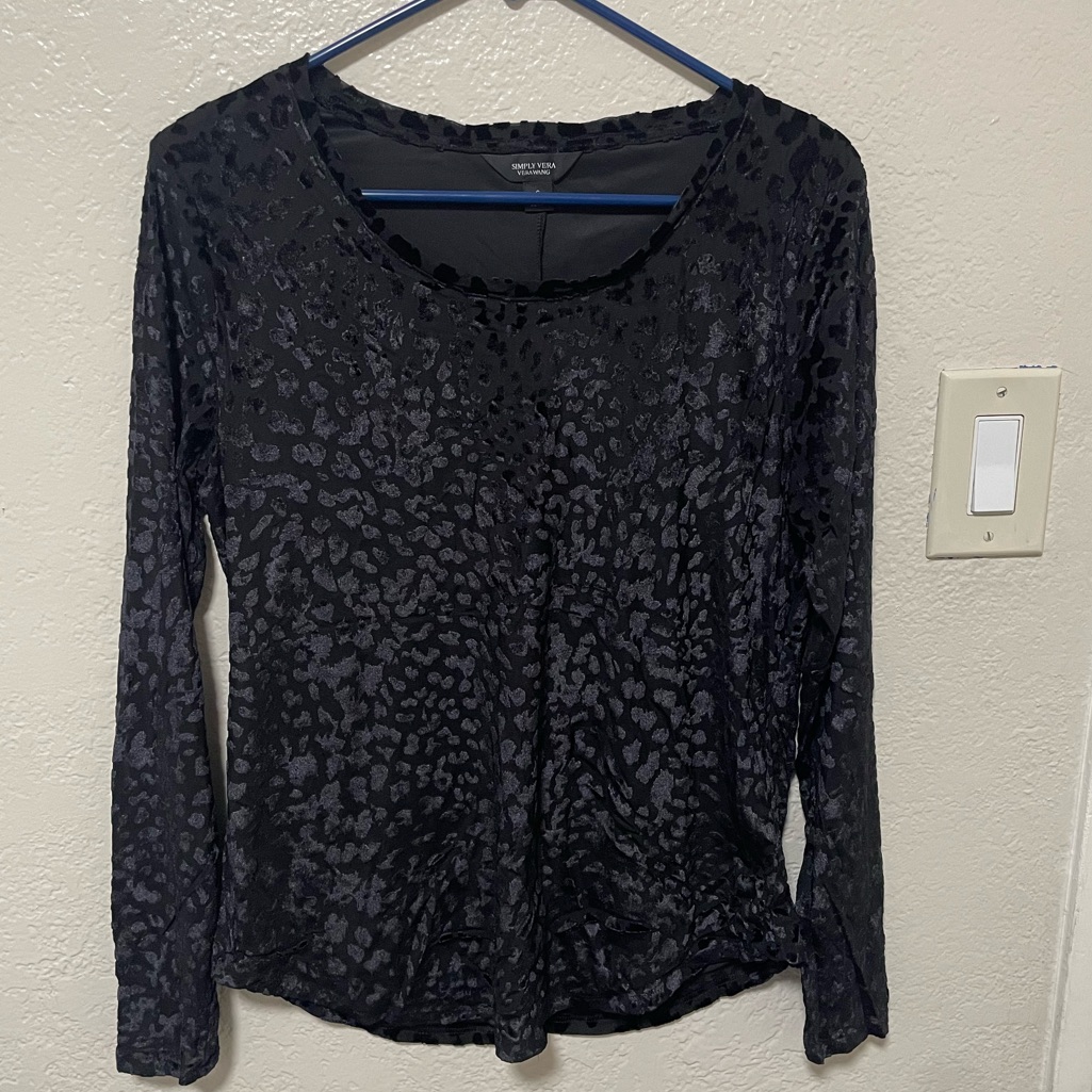 Black Cheetah Style Top